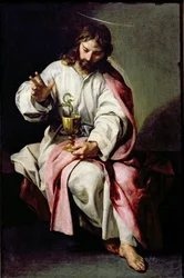 Der heilige Johannes der Evangelist und der vergiftete Kelch, 1636-38